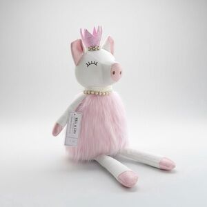 Bella Lux Spring Collection Princess Pig Stuffed Weighted Body Cute Necklace